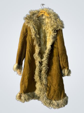 Brown Fur-Trimmed Coat