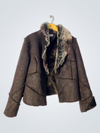 Brown Faux Fur Lined Jacket