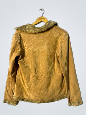 JINXIAO Suede Fur Lined Jacket