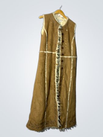 Brown Sleeveless Long Vest