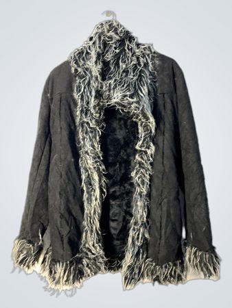 Black Faux Fur Trimmed Jacket