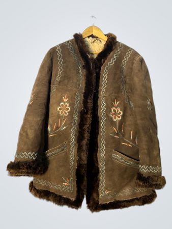Brown embroidered jacket
