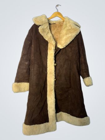 Brown Suede Sheepskin Coat