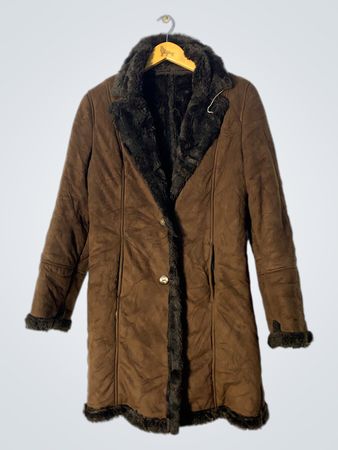 Brown Faux Fur Lined Coat