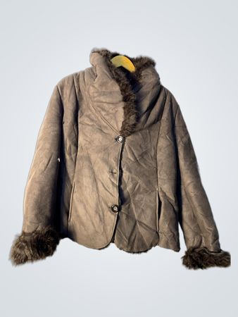 Brown Faux Fur Lined Jacket