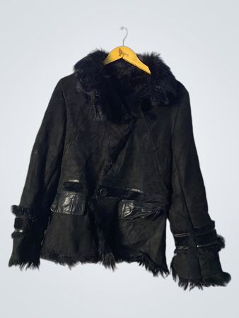 Black Faux Fur Trimmed Jacket