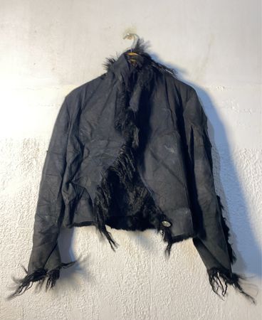 Black Faux Fur Trimmed Jacket