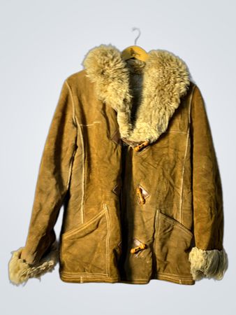 Brown Suede Shearling Lined Jacket