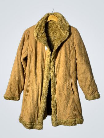 Brown Faux Fur Lined Coat