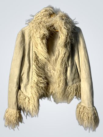 Shearling Fur Trimmed Jacket