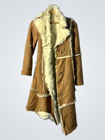 Brown Faux Fur Lined Long Coat