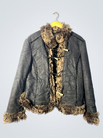 Black Faux Fur Lined Jacket