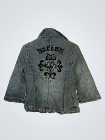 Denim Jacket with Embellished Back