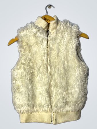Cream Faux Fur Vest
