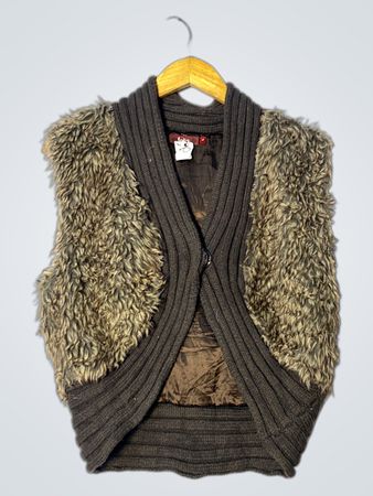 Brown Faux Fur Vest