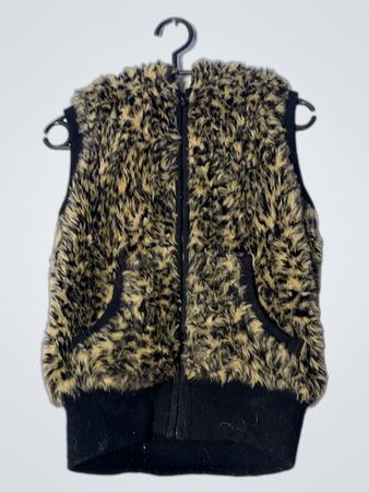 Faux Fur Leopard Print Vest