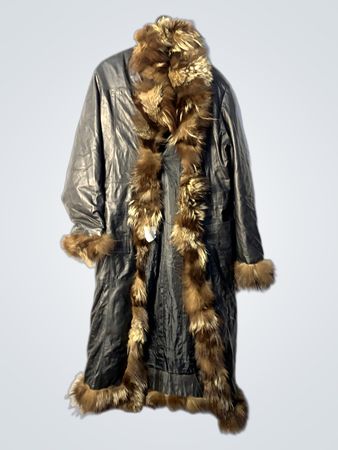 MAX Fur Trimmed Leather Coat