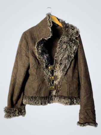 Brown Faux Fur Lined Jacket