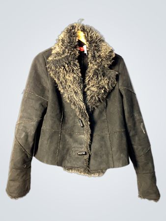 K. Den Faux Fur Trimmed Jacket
