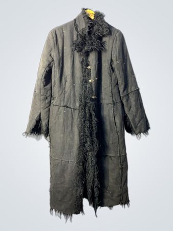 Extyn Black Fur Trimmed Coat