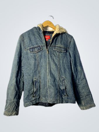Esprit Denim Jacket with Fur Hood