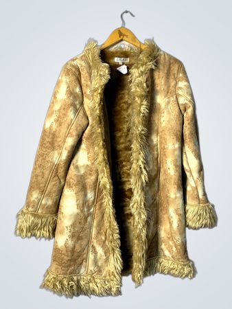 ZILAE Faux Fur Trimmed Coat