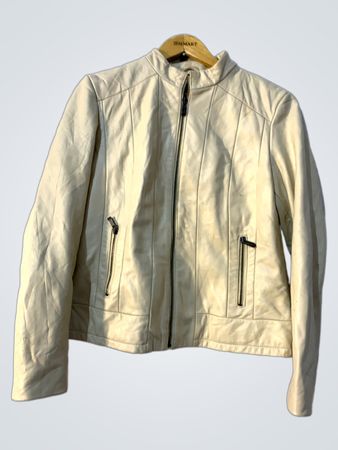 PELLI STUDIO Cream Leather Jacket