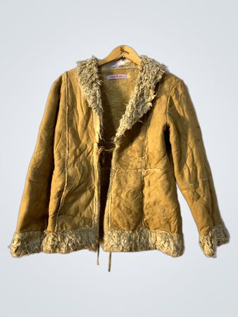 NEW GIRL Faux Suede Shearling Lined Jacket