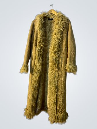 Dorothy Perkins Faux Fur Trimmed Long Coat