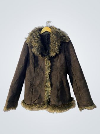 Brown Faux Fur Lined Jacket