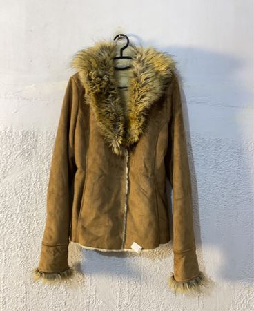 Brown Faux Fur Lined Jacket