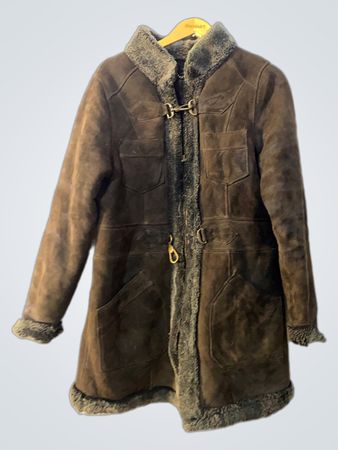 Brown Suede Coat with Fur Lining