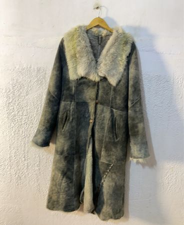 Shearling Coat with Fur Collar