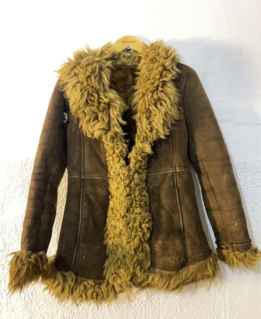 Brown Suede Shearling Jacket