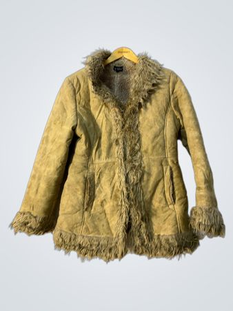 VIBE Faux Fur Lined Suede Jacket