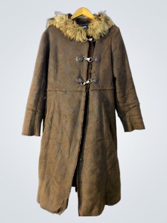 Beaumont Amsterdam Brown Faux Fur Hooded Long Coat
