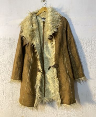 Shearling Lined Brown Coat