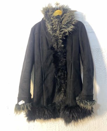 Black Faux Fur Trimmed Jacket