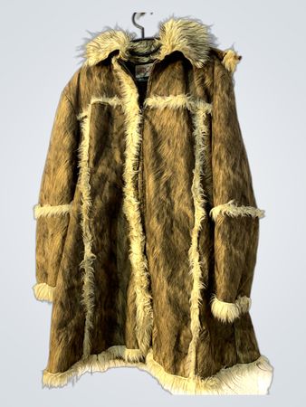 Brown Faux Fur Lined Coat