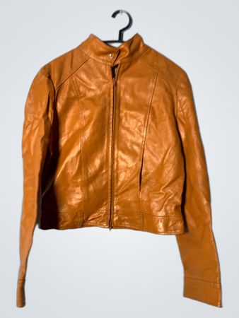 Brown Faux Leather Jacket