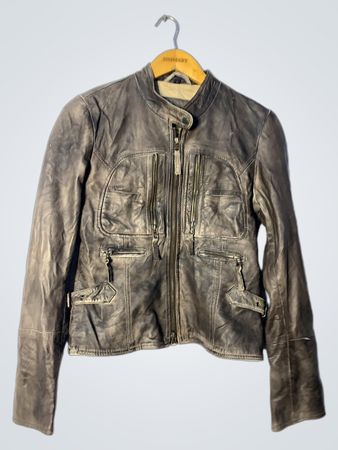 Distressed Leather Jacket