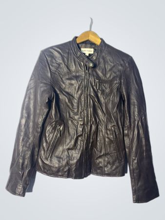 boston harbour brown leather jacket