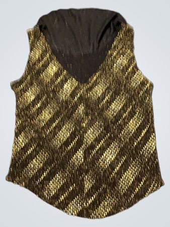 Sparkly Black and Gold Sleeveless Top