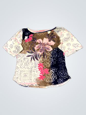 Girls' Floral Patchwork Top