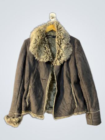 Brown Faux Fur Lined Jacket