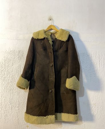 Brown Suede Sheepskin Coat