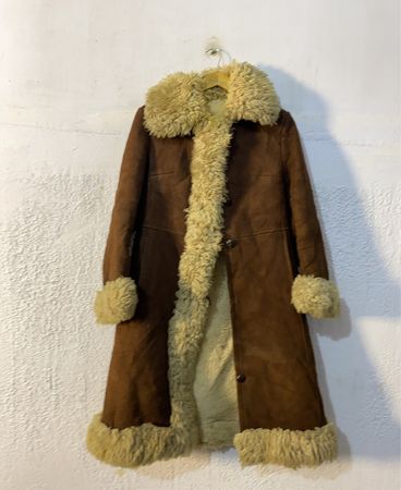 Brown Suede Shearling Lined Coat