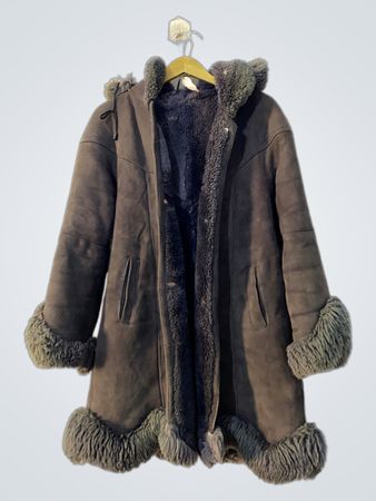 Shearling Hooded Coat