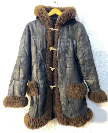 Shearling Coat with Hood