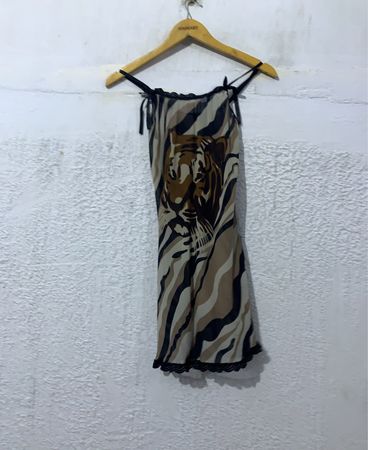 Tiger Print Slip Dress